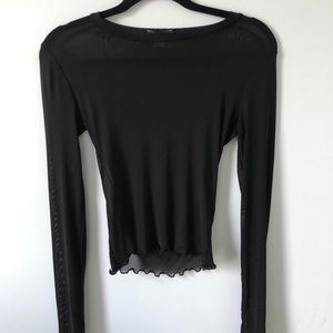 Sheer black top